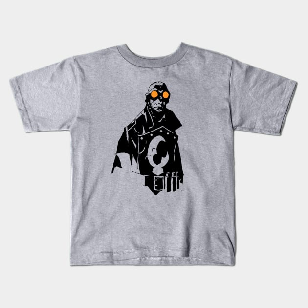 Hellboy - Lobster Johnson half Kids T-Shirt by ROBZILLA